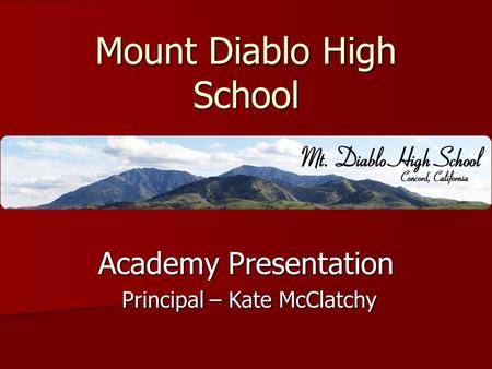 Mount Diablo High School