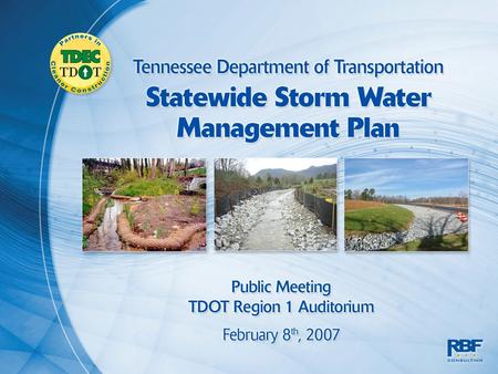Project Overview Statewide Storm Water Management Plan (SSWMP) A collection of program recommendations, procedures and new guidance material. Purpose.