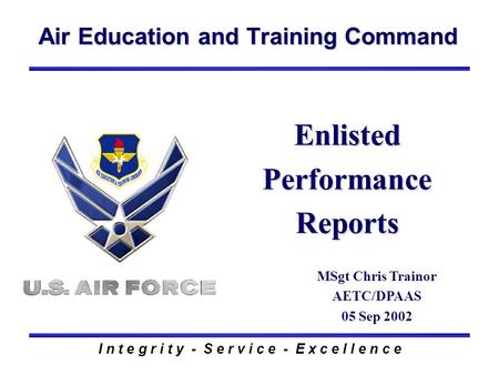 Enlisted Performance Reports