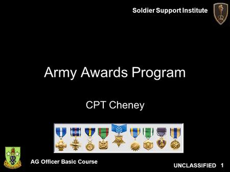 Army Awards Program CPT Cheney.