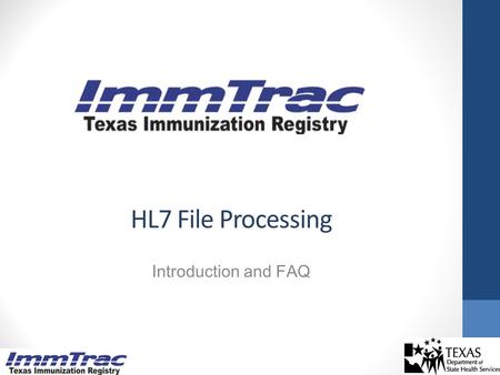 HL7 File Processing Introduction and FAQ. Table of Contents 2 Introduction HL7 File Validation Process Email Notifications HL7 Reports Common Error/Warning.