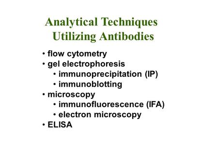 Analytical Techniques