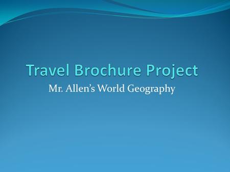 Travel Brochure Project