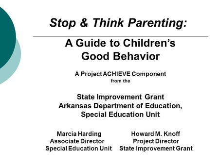 A Guide to Children’s Good Behavior