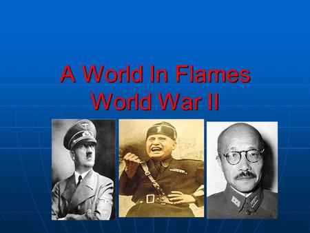A World In Flames World War II