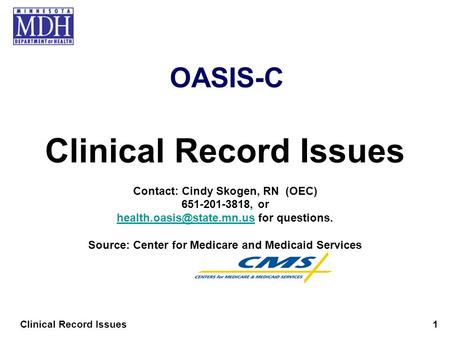 Clinical Record Issues