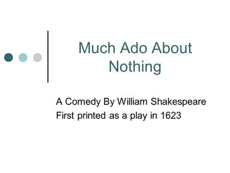 A Comedy By William Shakespeare First printed as a play in 1623
