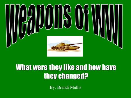 What were they like and how have they changed? By: Brandi Mullis.