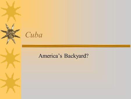 Cuba Americas Backyard?. Teddy Roosevelt – Rough Rider.