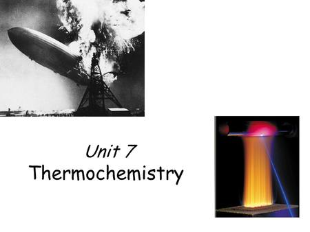 Unit 7 Thermochemistry.