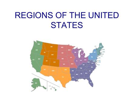 REGIONS OF THE UNITED STATES