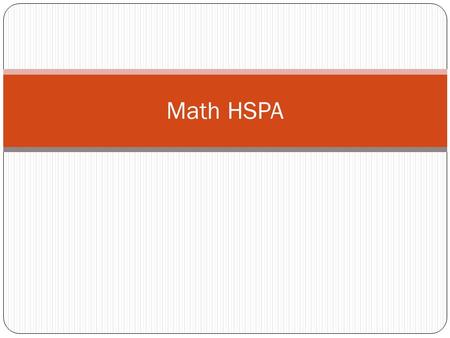 Math HSPA.