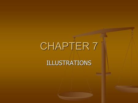 CHAPTER 7 ILLUSTRATIONS. Objective Students will learn what illustration writing is Students will understand how to use illustration in their writing.