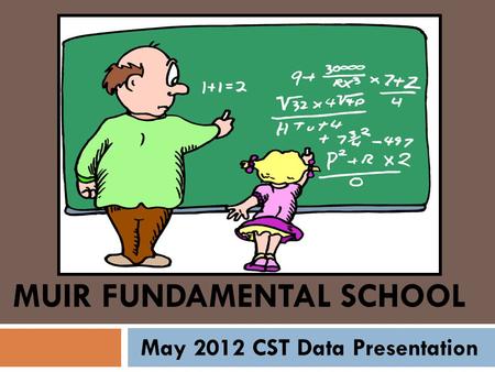 MUIR FUNDAMENTAL SCHOOL May 2012 CST Data Presentation.