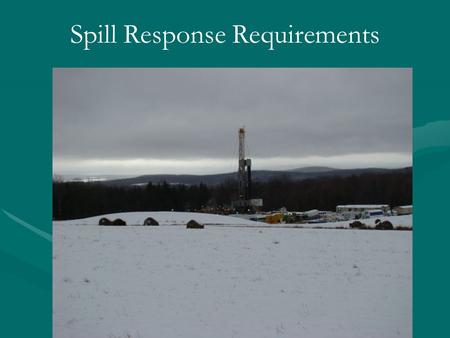 Spill Response Requirements