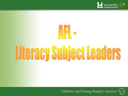 Literacy Subject Leaders
