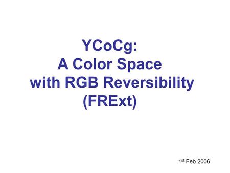 with RGB Reversibility
