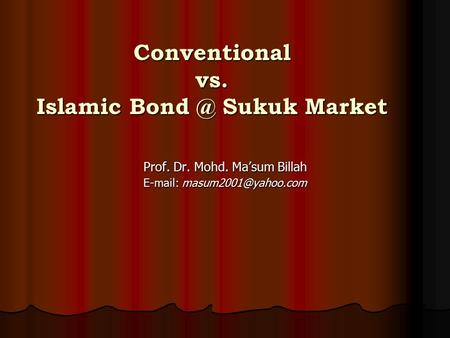 Conventional vs. Islamic Sukuk Market