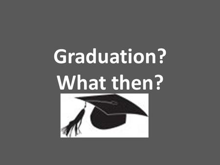 Graduation? What then?. Let’s review the requirements for graduation. CLICK HERECLICK HERE Go over your credits. If you do not remember, just skip the.