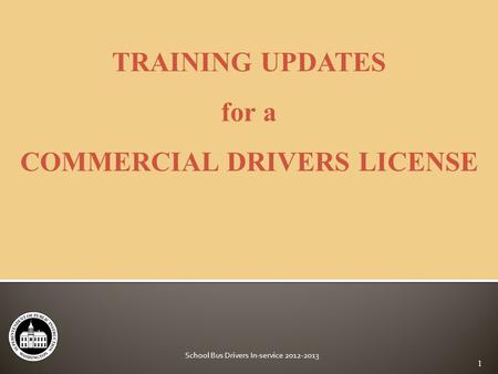 COMMERCIAL DRIVERS LICENSE