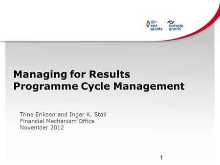 Programme Cycle Management
