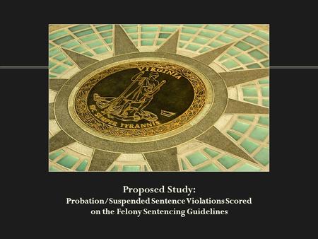Proposed Study: Probation/Suspended Sentence Violations Scored on the Felony Sentencing Guidelines.