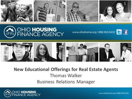 New Educational Offerings for Real Estate Agents Thomas Walker Business Relations Manager.