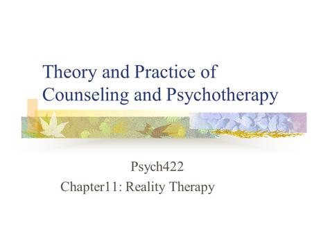 Theory and Practice of Counseling and Psychotherapy