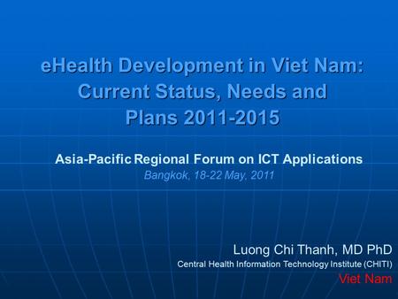 Asia-Pacific Regional Forum on ICT Applications