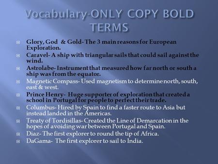 Vocabulary-ONLY COPY BOLD TERMS