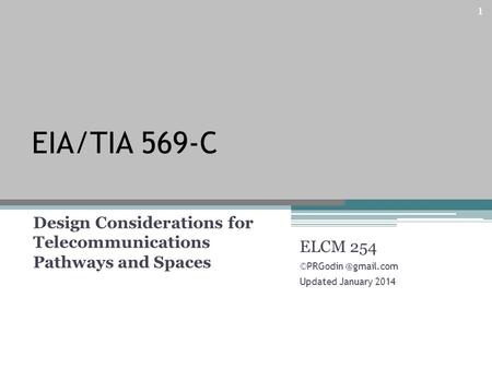 Design Considerations for Telecommunications Pathways and Spaces
