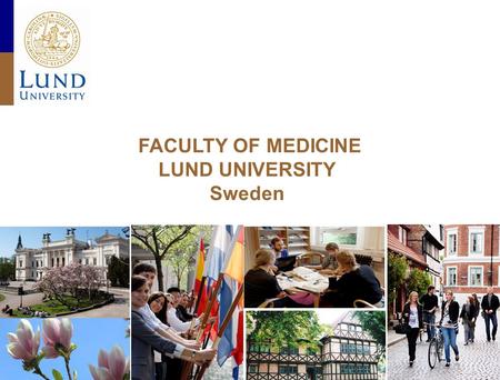 Lund University / Faculty of Medicine 2011 FACULTY OF MEDICINE LUND UNIVERSITY Sweden.