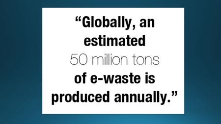 What Is E-Waste? E-waste is a popular, informal name for electronic products nearing the end of their useful life. Computers, televisions, VCRs,