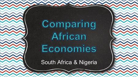 Comparing African Economies