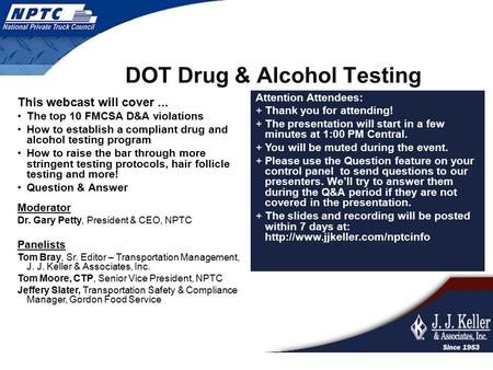 DOT Drug & Alcohol Testing