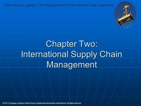 International Logistics: The Management of International Trade Operations © 2011 Cengage Learning. Atomic Dog is a trademark used herein under license.