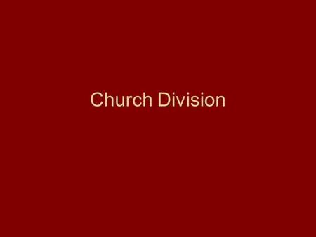 Church Division.