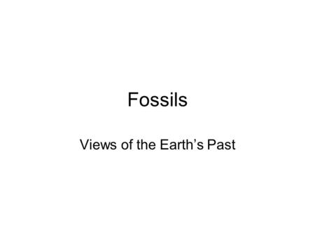 Views of the Earth’s Past