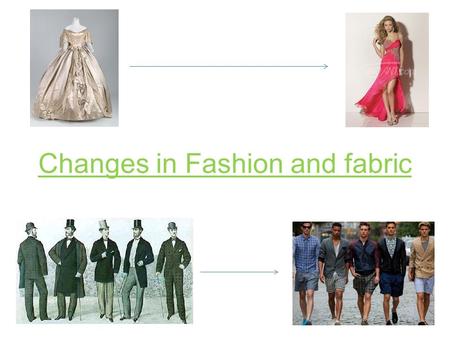 Changes in Fashion and fabric