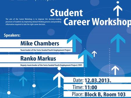 STUDENTS’ CAREER WORKSHOP Mike Chambers Ranko Markuš Sarajevo, March 12, 2013.