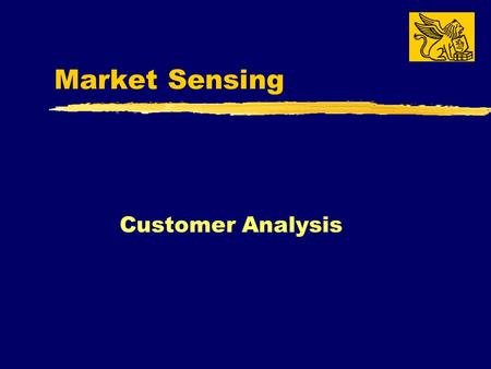 Market Sensing Customer Analysis. What Do We Need to Know About Our Customers?  Everything!! How they make decisions… What influences how they make decisions...