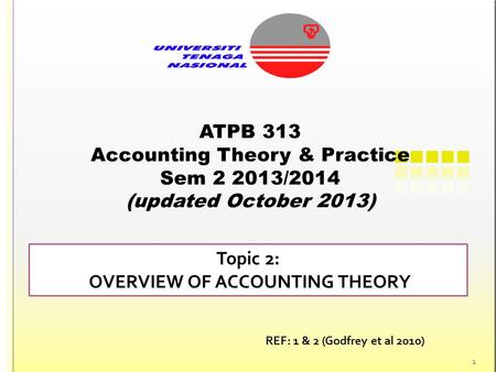 Accounting Theory & Practice OVERVIEW OF ACCOUNTING THEORY