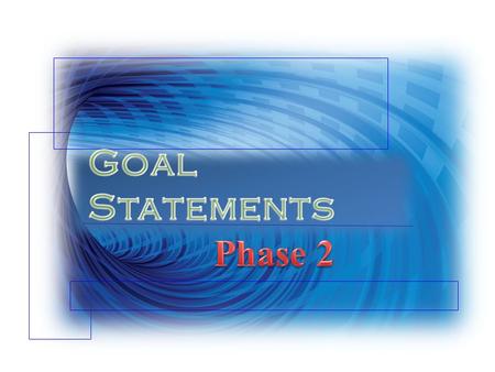 Objective/Goal Statements Phase 2 Single most important element in a PR process Should state the desired outcomes of your efforts Describe the intended.
