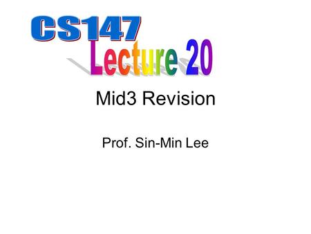 Mid3 Revision Prof. Sin-Min Lee. 2 Counters 3 Figure 9--1 A 2-bit asynchronous binary counter. Asynchronous Counter Operation.