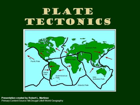 Plate Tectonics Presentation created by Robert L. Martinez