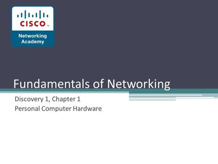 Fundamentals of Networking