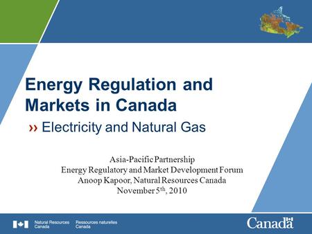 Energy Regulation and Markets in Canada ›› Electricity and Natural Gas