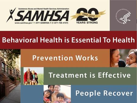 1. 2 BEHAVIORAL HEALTH AND CRIMINAL JUSTICE: CHALLENGES AND OPPORTUNITIES Pamela S. Hyde, J.D. SAMHSA Administrator American Correctional Association.
