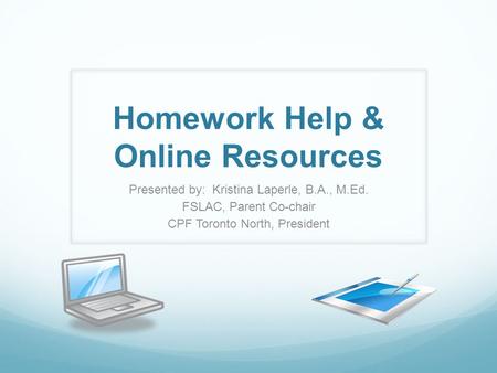 Homework Help & Online Resources