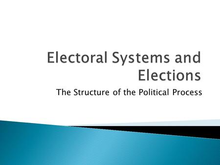 The Structure of the Political Process.  Members of Parliament (MPs) are the only national officials that British voters select  Elections must be held.